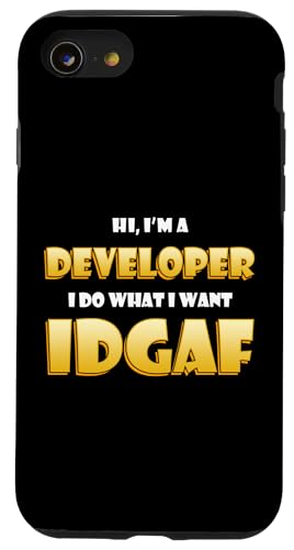 Developer IDGAF Funny Occupational Hacker Costume Coder Dev �X�}�z�P�[�X iPhone SE (2020) / 7 / 8 �p