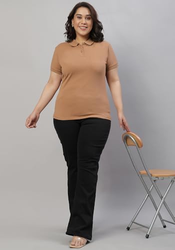 Image of Wear Your Opinion Womens Plus Size Polo Collar Neck T-Shirt Top