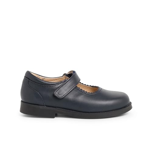 Pisamonas Zapato Colegial Merceditas Niña Cinta Adhesiva Talla 29 Color Azul Marino