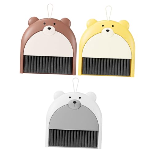 Mobestech Kleines Kehrschaufel Und Handfeger-Set Kompaktes Reinigungswerkzeug Für Lüftungsschlitze Desktops Und Ecken Praktisches Putzspielzeug Für Junge Mädchen