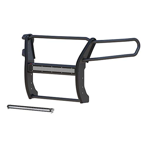 ARIES 2170022 Pro Series Black Steel Grille Guard with Light Bar, Select Chevrolet Colorado, GMC Canyon