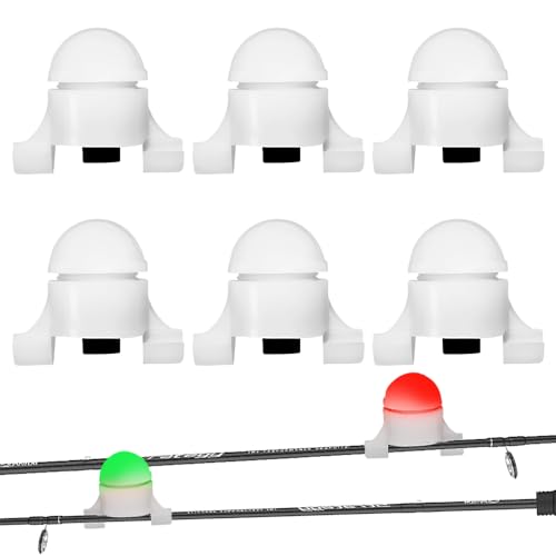 MOERAE 6 Indicadores De Picada De Pesca, Alarma Electrónica De Picada con Sensor De Movimiento, Cañas Led, Luz Nocturna, Alarma De Mordida, Clip En Alarma De Peces