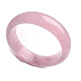 61mm Natural Pink Rose Quartz Crystal Fashion Madagascar Love Round Women Bangle AAAA