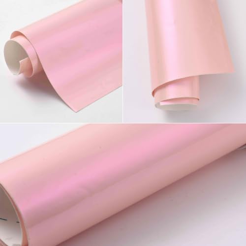 Image of Rouge Pink to Charming Purple Glossy Chameleon Vinyl Wrap Color Change DIY Vehicle Vinyl Film, 59.84 inch x 78.74 inch