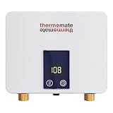 Tankless Water Heater Electric 120V, ThermoMate 3500W Small On Demand Instant Hot Water Heater with Temperature Display for Kitchen Bathroom Sink Faucet, ETL Certified