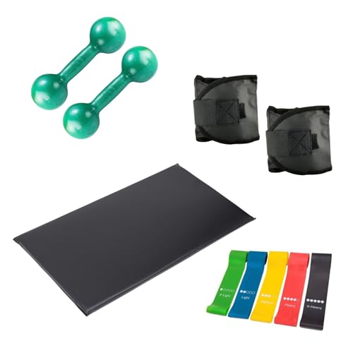 Kit Fitness - Par de Halteres 01 Kg Verde + Tornozeleira Par 02 K...