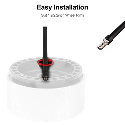 OWSOO Parafusos de aço inoxidável 50PCS M2 com ferramenta de chave para carro de rastreador RC Jante