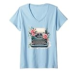 Cute Floral Typewriter Writer