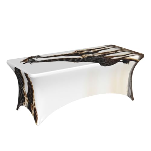 Nappe de table extensible girafe africaine lavable pour buffet de cérémonie - 4
