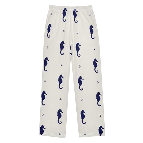 visesunny Boys' Pants Sea Horse Small Anchor Jogger Pants Elastic Waist Long Bottoms Trousers with Pockets