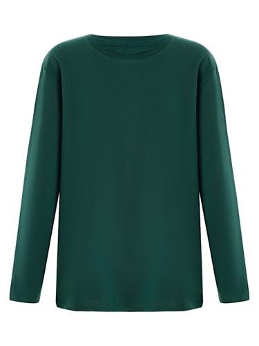 TiaoBug Kids Girls Boys Compression Athletic Performance Undershirt Long Sleeve Cotton Shirts Underwear