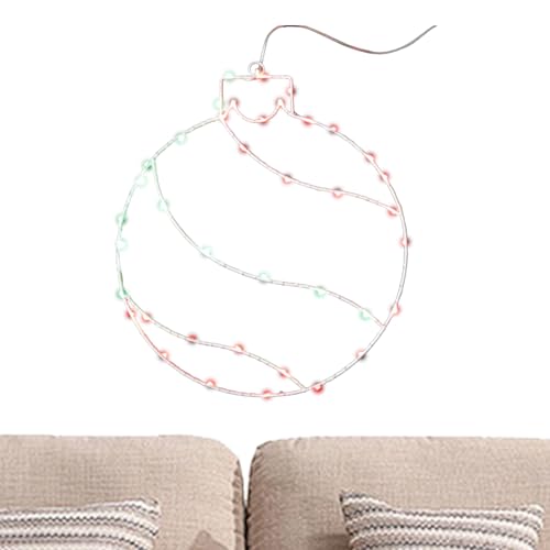 Luces De Navidad Para La Ventana | Decoración LED con Bolas Navideñas para Exteriores | Iluminado Para La Ventana | para Hogar de Vacaciones Sala de Estar Fiesta Interior Exterior Porche Salón
