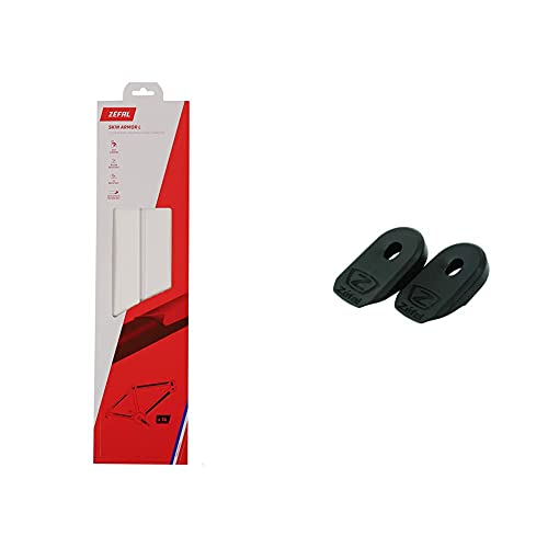 ZEFAL Skin Armor Protection de cadre Transparent Taille L & Crank Armor Protection de manivelle Cyclisme, Noir, M Cover