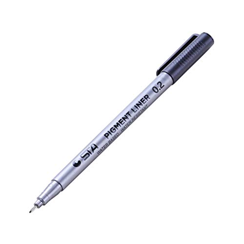 Precision Micro-Line Pen, 1pc Waterproof Archival Ink Micro Fine Point Brush Fineliner Multiliner Calligraphy Pen for Technical Drawing, Sketching, Anime, Manga, Comic, Artist Illustration (0.2mm)