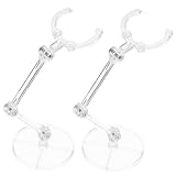 BESPORTBLE 6インチアクションフィギュア用ディスプレイスタンド2個セット モデルディスプレイスタンド コレクター向け透明サポート 多様な小型フィギュア展示用