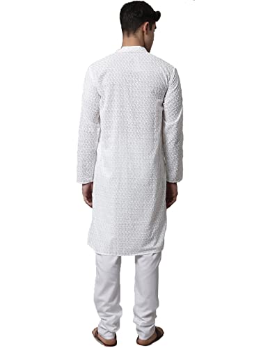 Image of Jompers Men's Regular Fit Cotton Embroidered Kurta Set