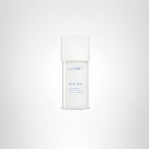 LANEIGE Cream Skin Toner & Moisturizer: Lightweight Refillable Korean Milky Toner with Ceramide & Peptide for Hydration, Firming, & Barrier Support