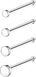 ✨【Lo que obtienes】: 4 piercings para la nariz de 0.71 oz, reemplazan tu perforación facial en el trabajo, suave para usar todos los días. Se puede utilizar como tachuelas de anillos de nariz, tachuelas de larbet, joyería de piercing monroe.
