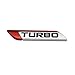 DSYCAR 3D Metall TURBO Turbocharged Auto Aufkleber Logo Emblem Abzeichen Aufkleber Aufkleber Auto Styling DIY Dekoration Zubehör für Universal Cars Moto Fahrrad Auto Styling Dekorative Zubehör (Rot)