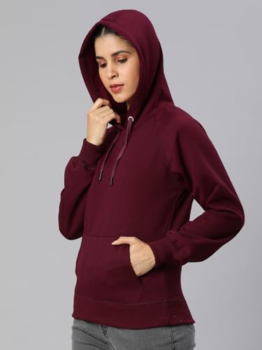 Image of ADBUCKS Women's Cotton Winter Jacket Sweatshirts Casual Drawstring Clothes Pullover Hoodie With Kangaroo Pocket Ii Womens Jacket Ii Winter Sweater Hoodie For Women & Girls