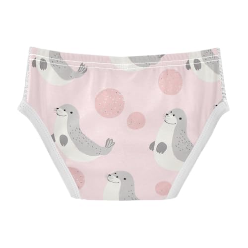 Wusikd Seals Balls Gray Boys' Underwear Cotton Pink Boys Briefs Soft Toddler Underwear 2T2
