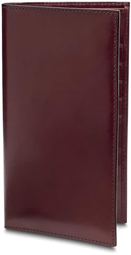 Bosca Italia Old Leather Calling Card Case – Minimalist Front Pocket Wallet for Men – 4 Billfold Card Slots Handmade in Italy - Dark Brown