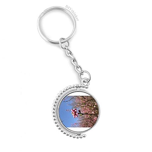 Llavero de brote floral giratorio para colgar en la mochila de paseo diario