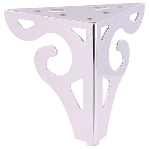 WAGNER Möbelbein / Möbelfuß / Tischbein / Sofafuß - SOFA WING - Stahl verchromt, Anschraubplatte, 1 Noppe, Höhe 12 cm, Schenkellänge 10 cm für Palettenmöbel im Landhausstil - 12043001