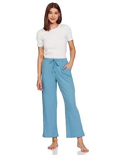 Image of Amazon Brand - Symbol Women's Ankle Length Cotton Blend Waffle Night Pants (Available in Plus Sizes)