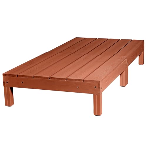 �O�b�h���C�t�E�b�h(Good Life Wood) �E�b�h�f�b�L ���A�l�H�� ���� �ؖڒ� ��90cm×90cm �������� �A�W���X�^�[�t �� �e���X �f�b�L �g�ݗ��� (2��Z�b�g, �u���E��, ����40cm(���r))