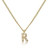 GD GOOD.designs EST. 2015 Chaîne lettre en or pour femme I Collier doré 18K avec initial...