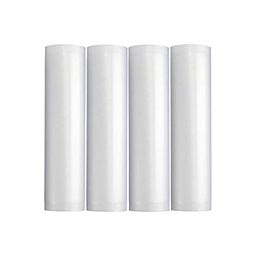 LabZhang 4pcs 11x16 Vacuum Sealer Bags Rolls,Seal a Meal Rolls, Heavy Duty Food Saver Bags Rolls,BPA Free,Meal Prep or Sous Vide(11 Inx16 Ft,4pcs)