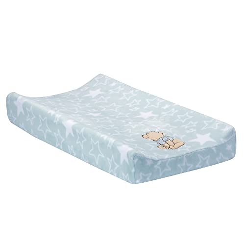 Image of Bedtime Originals Disney Baby Starlight Pooh Blue/White Stars Changing Pad Cover