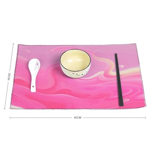 Set de table en toile résistant chaleur lot 6 tapis table rectangulaire 45x30