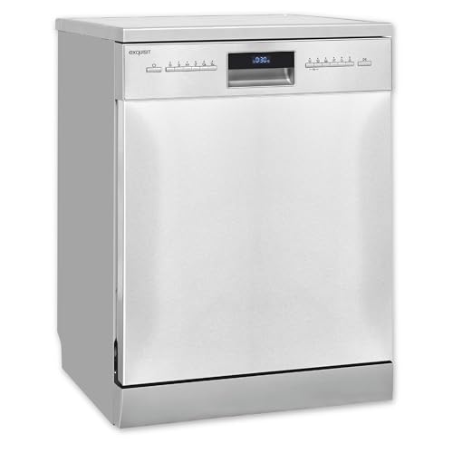 Exquisit Built-in dishwasher EGSP9414-EB-030D stainless steel | partly integrated dishwasher 60 cm | Aquastop | InnoWash | 14 place settings | dishwasher partially integrated 60 cm