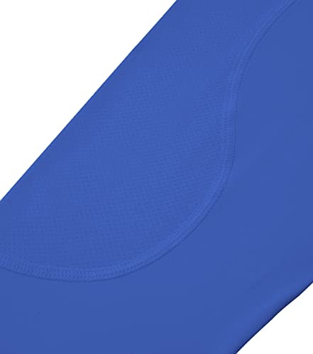 TCA Camiseta Interior Manga Larga HyperFusion de Compresión para Niños - Azul Brillante Cuello Alto, 12-14 años