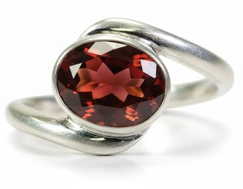Image of 55Carat Choose Your Color Natural Gemstone Silver Statement Rings for Gift Corssover Style Size 5 to 12
