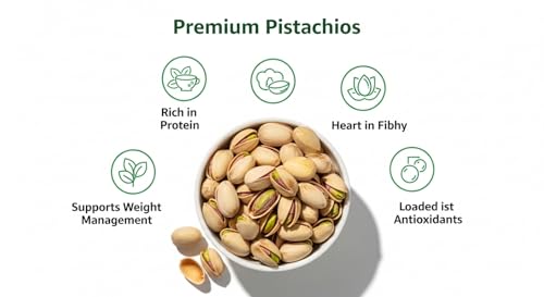 Image of Avogro Premium Pistachio Nuts - Crunchy, Naturally Delicious, Protein-Rich Dry Fruit for Snacking & Cooking (500g)