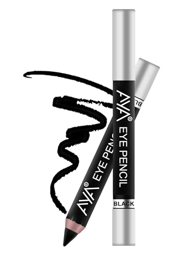 Image of AYA Eye Pencil for Kajal /Eyeliner - Black 2.8g | Glides Smoothly | Creamy smooth formula | Light weight