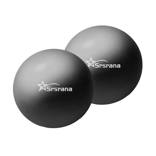 Image of 9 Inch Pilates Ball - Small Exercise Ball for Yoga, Barre & Physical Therapy - Anti-Burst Non-Slip Mini Core Ball for Stability, Back Pain Relief & Posture Correction