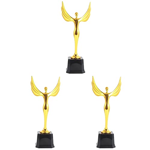 Sosoport 3 Pack Gold Award Trophy Trophy Cup Trophy Estátuas de Troféu Figures Do Prêmio por
