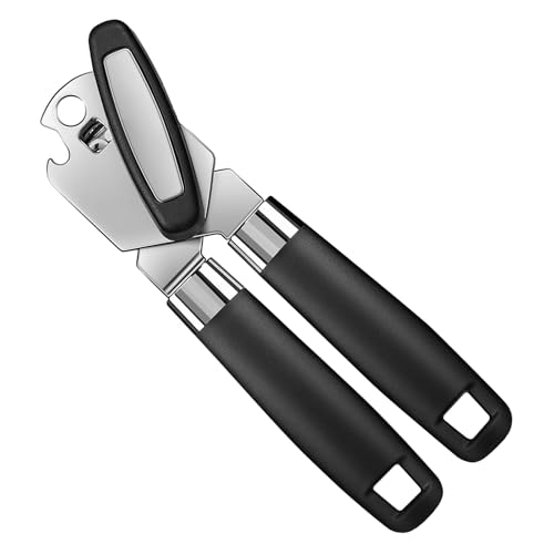 NEXROLA apriscatole in acciaio inossidabile, con impugnatura ergonomica antiscivolo, adatto per anziani e persone con poca forza nelle mani, utilizzabile con lattine di tutte le dimensioni