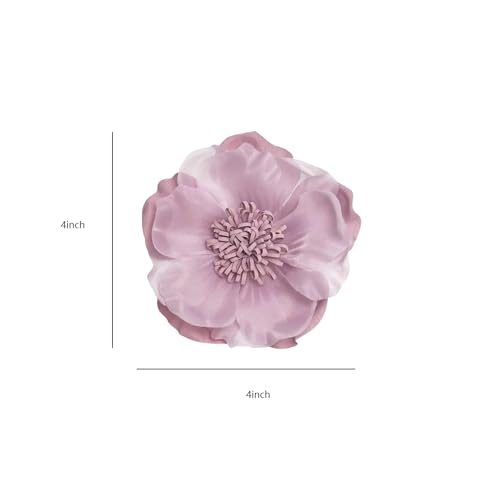 Image of Large Red Rose Flower Brooches Pins for Women Dainty Satin Fabric Brooches Big Camellia Flower Brooch Wedding Party Clothing Pin Accessory Jewelry