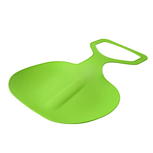 WillowswayW Winter Kid Adult Thicken Snow Sled Sledge Portable Ski Board Sit On Sleigh Glider Outdoor Slider Green