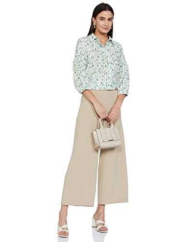 Image of Amazon Brand - Eden & Ivy Women Crepe 3 /4 Sleeve Regular Fit Shirt (Available in Plus Sizes)