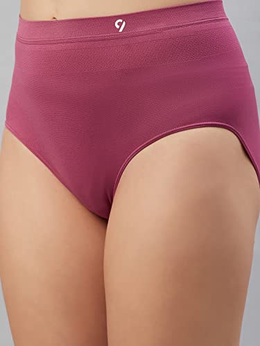 Image of C9 Airwear Women Seamless Hight Waist Pack of 3 Hipsters All Day Comfort Soflt Waistband Antimicrobial Full Coverage Color and Print May Vary Multicolour