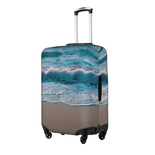Beach Clear Sea Sand Tsa Approved Luggage Cover For 18-32 Inch Suitcases Scratch-Resistant Stretch Luggage Cover2