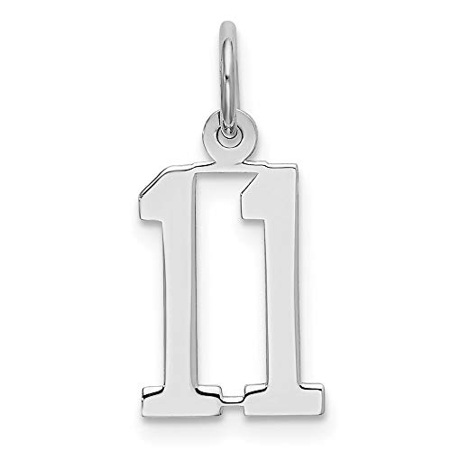925 Sterling Silver/Elongated Number 11 Pendant Charm Necklace Charms Fine Jewelry For Women Gifts For Her