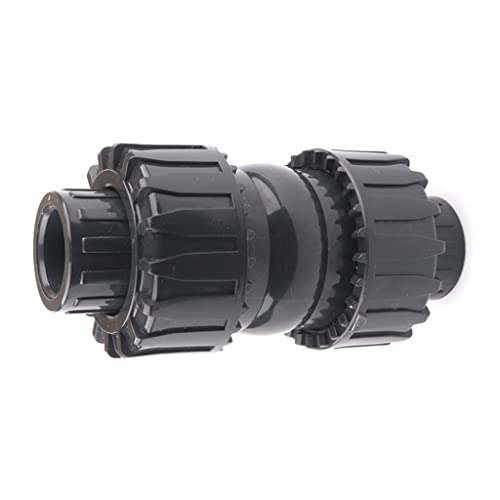Válvula de retención unidireccional de PVC de 20-63 mm, doble unión for riego de jardines y acuarios, UPVC sin válvula, 1 MPa, resistente al agua y a productos químicos.(Inner Dia.63mm)