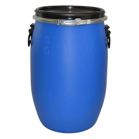 ITP Packaging 30 Litre Plastic Storage Barrel with Lid Cover